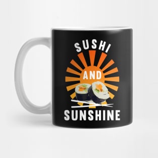 Sushi and Sunshine Sunset Beach - Summer Food Mug